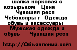 шапка норковая с козырьком › Цена ­ 400 - Чувашия респ., Чебоксары г. Одежда, обувь и аксессуары » Мужская одежда и обувь   . Чувашия респ.